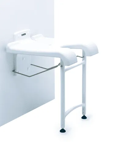 Duschklappsitz AQUATEC SANSIBAR mit Ausschnitt weiß