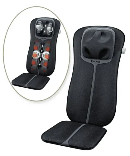 Shiatsu Rücken- und Nackenmassage-Auflage MG 254, schwarz