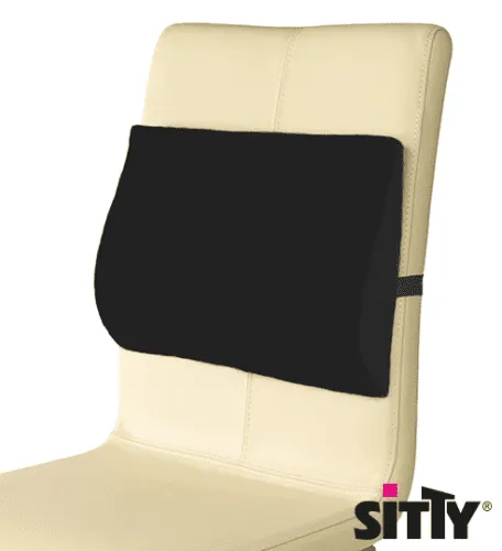 Lumbalkissen Sitty Basic 40 x 28 x 5/1 cm, Gummiband quer